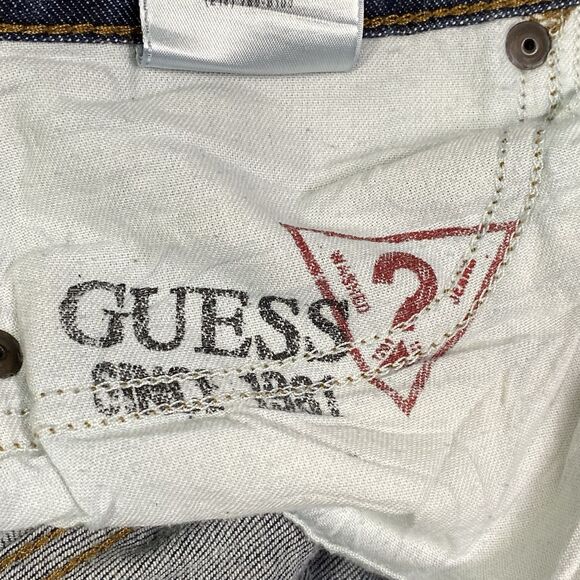 Guess Jeans Womens Size 30 Flirty Straight Stretch Ripped Distressed Whiskering - Picture 11 of 16